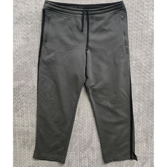 Nike Therma-Fit‎ Men’s Sweatpants Size XL Gray Black Waffle Knit Warm - Picture 1 of 10